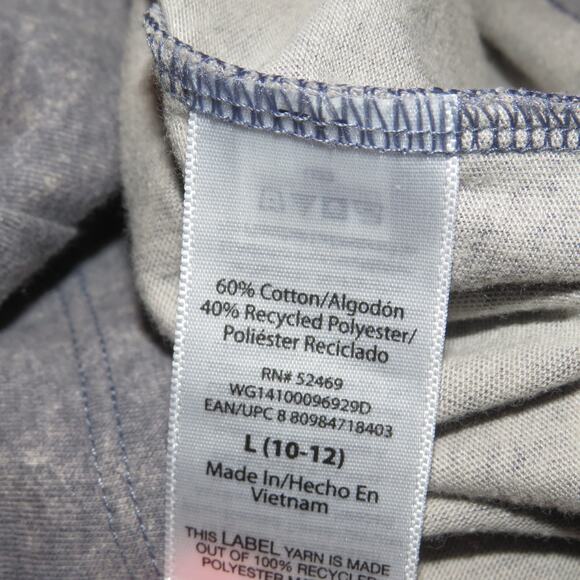 Wonder Nation Gray “LOVE” Tie Front Girls Short Sleeve T-Shirt - Picture 6 of 7